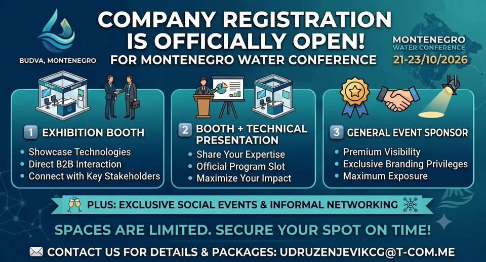  Thirrje për Shprehje Interesi | VII Montenegro Water Conference & Exhibition 2026